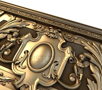 Free examples of 3d stl models (Panel with angels. Download free 3d model for cnc - USPF_0052) 3D